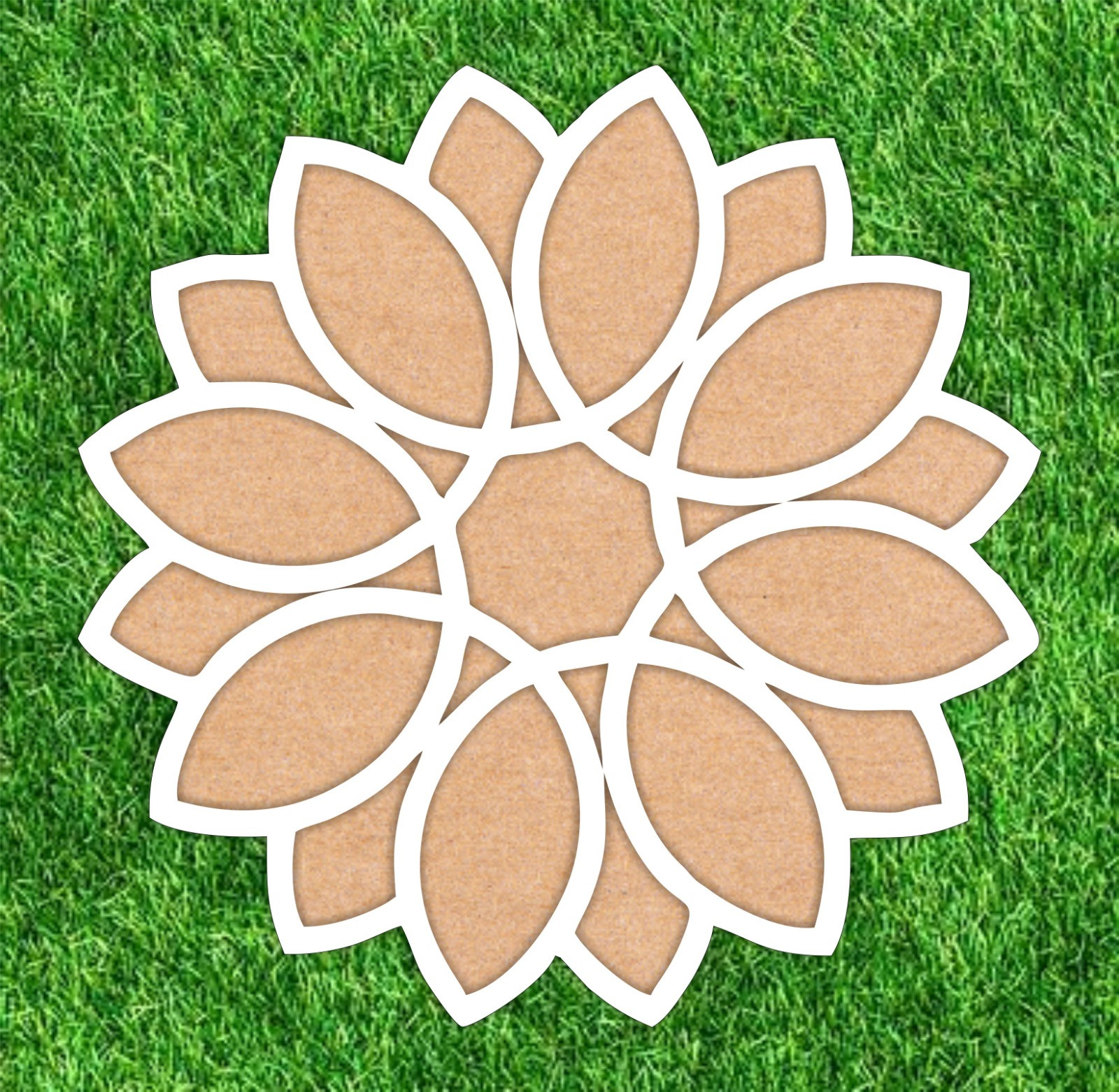 MDF Lotus Rangoli Base Cutout