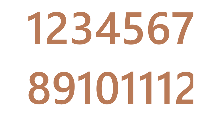 MDF Numbers Set Clock Cutout